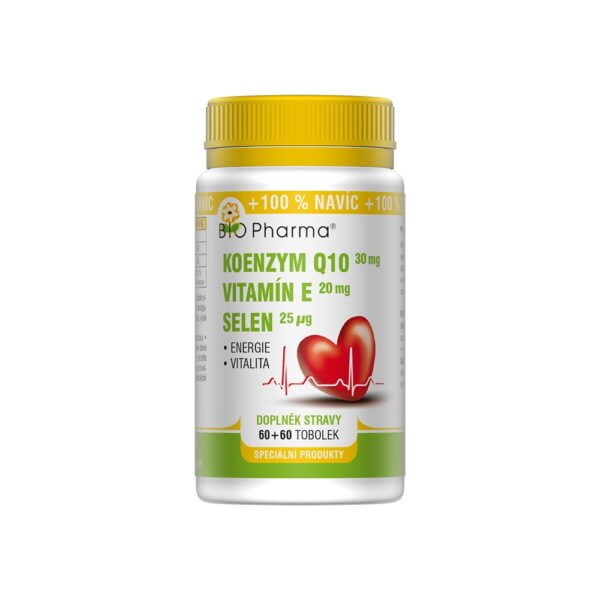 Koenzym Q10 30 mg + Vitamín E 20 mg + Selen 25 µg 60+60 tobolek
