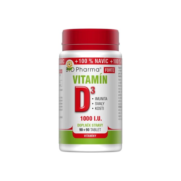 Vitamín D3 Forte 1000 I.U. 90+90 tablet
