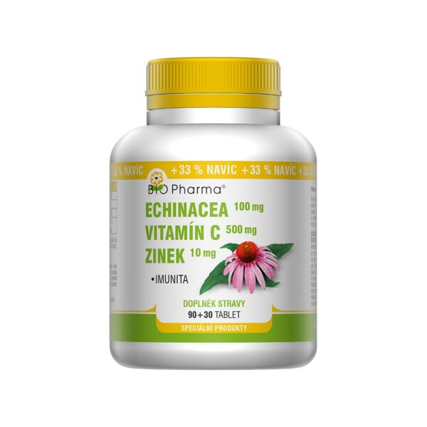 Echinacea 100 mg + Vitamin C 500 mg + Zinek 10 mg 90+30 tablet