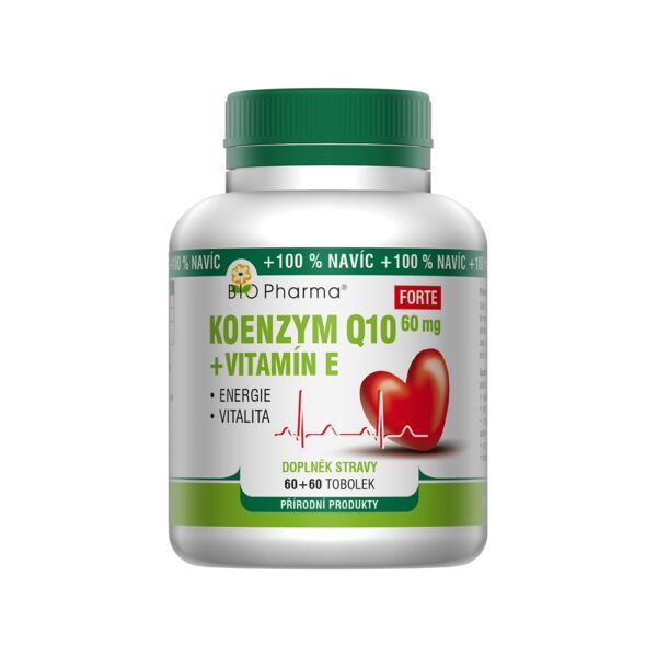 Koenzym Q10 Forte 60 mg + Vitamín E 60+60 tobolek