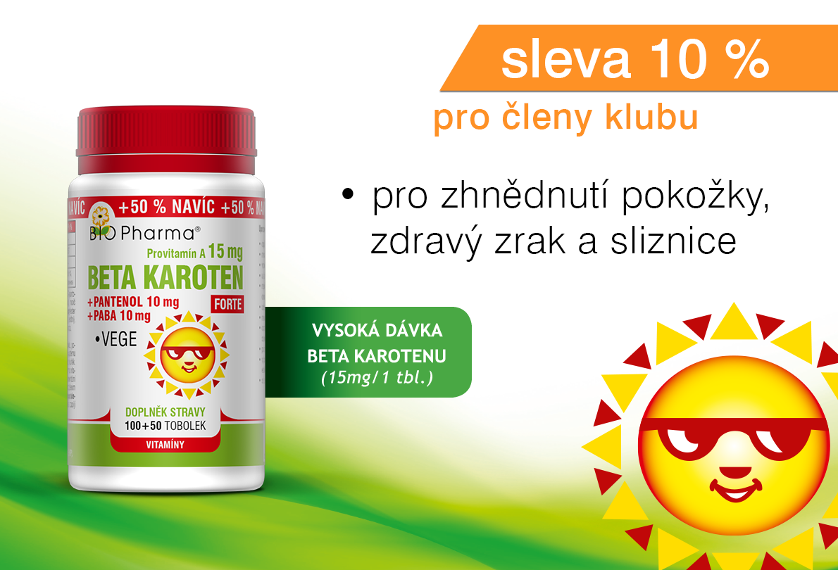 Betakaroten Forte 15 mg + Pantenol + PABA 100+50 tobolek