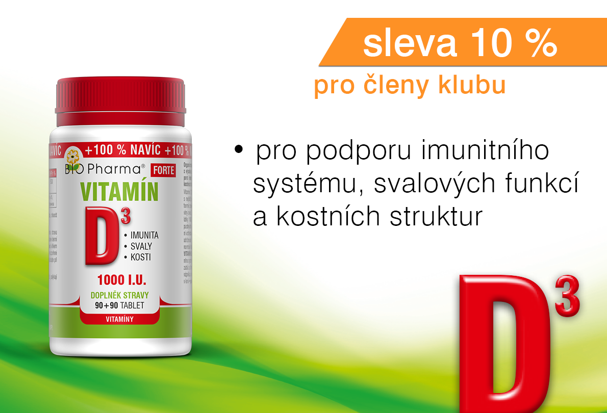 Vitamín D3 Forte 1000 I.U. 90+90 tablet