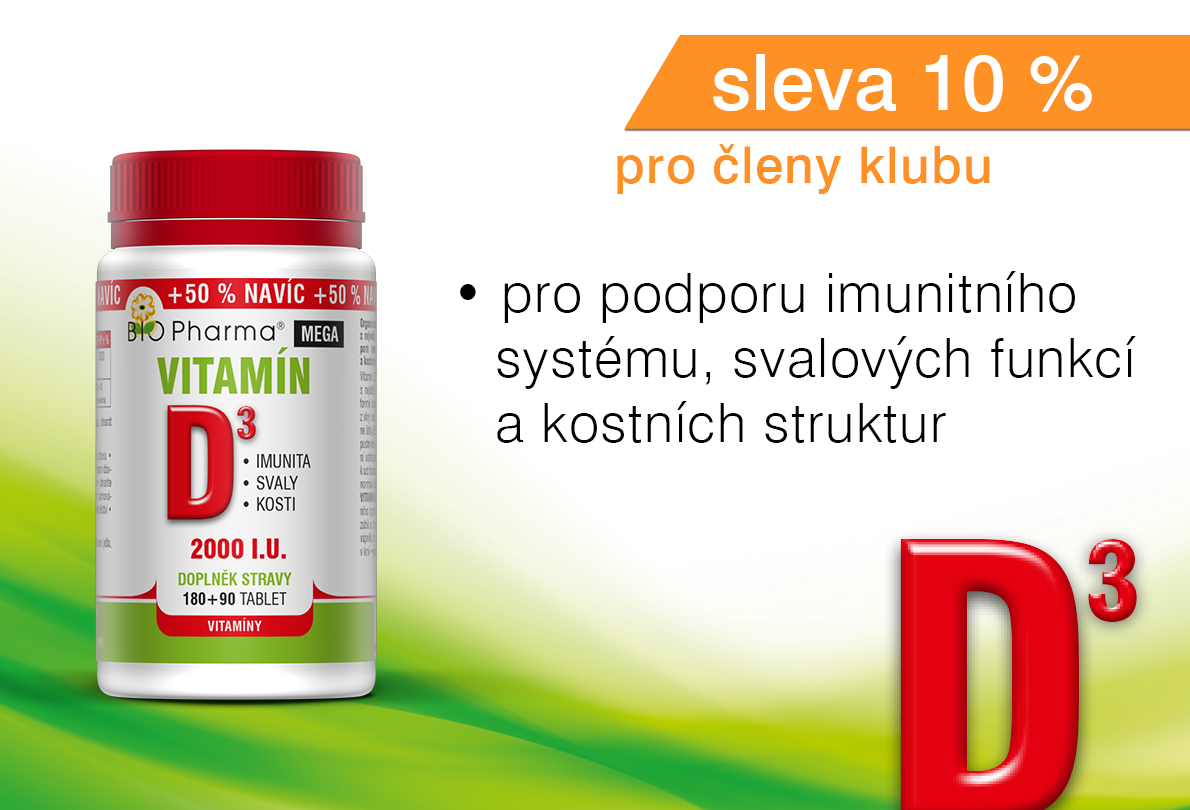 Vitamín D3 Mega 2000 I.U. 180+90 tablet