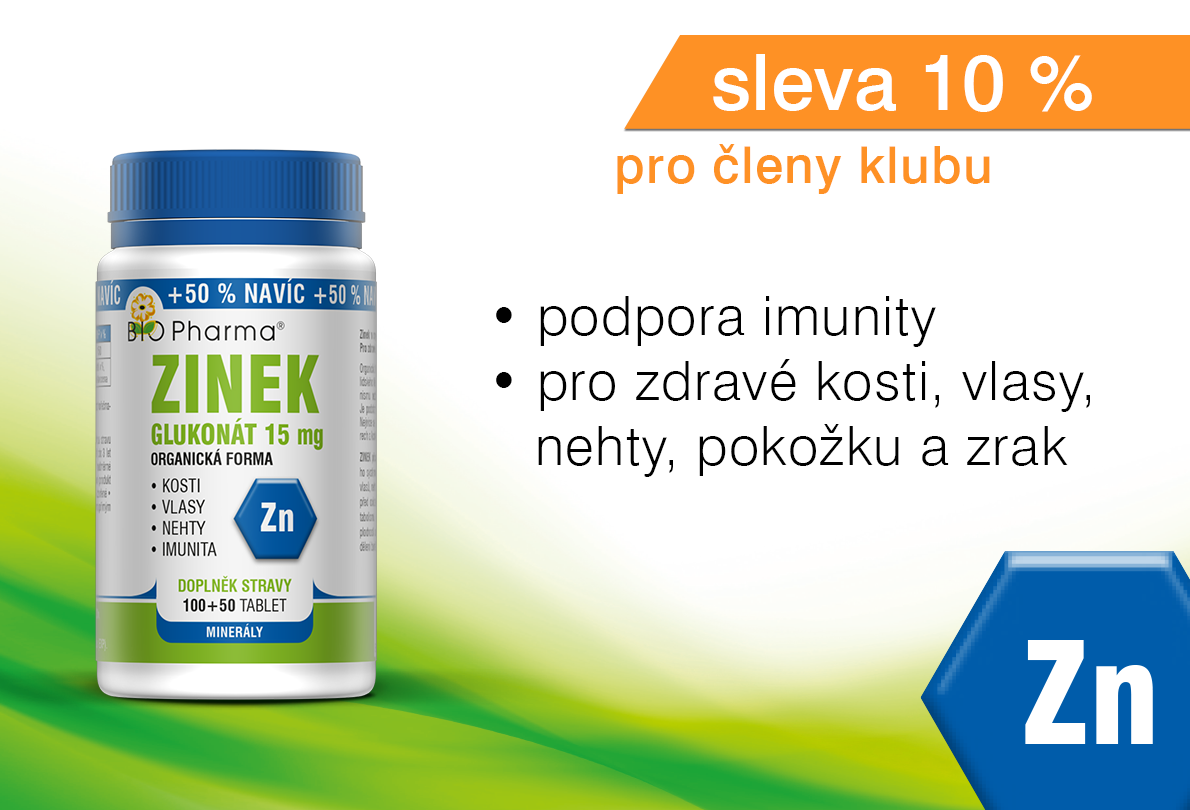 Zinek glukonát 15 mg 100+50 tablet